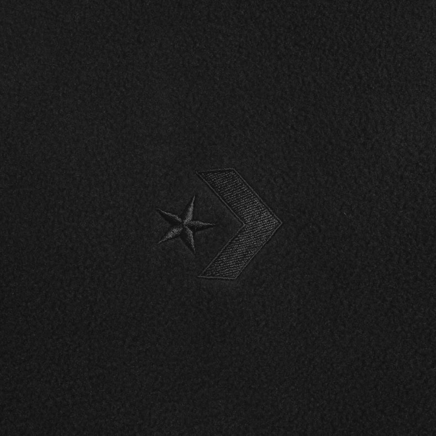 Alternative Image for ProductConverse Star Fleece Funnel Neck Sweashirt Black3
